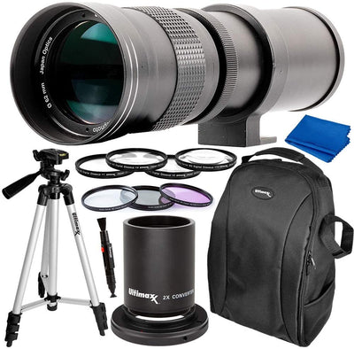 Ultimaxx 420-800mm f/8 Telephoto Zoom Lens Bundle for Nikon D850 D810 D750 D610