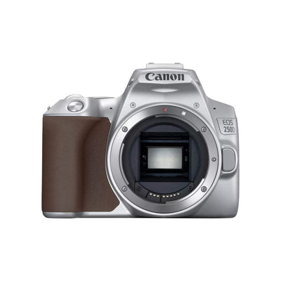 Canon EOS 250D/Rebel SL3 DSLR Camera (Silver, Body Only) - 7PC Accessory Bundle