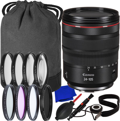 Canon RF 24-105mm f/4L IS USM Lens 2963C002 - 8PC Accessory Bundle