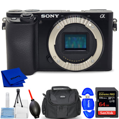 Sony a6100 Mirrorless Camera (Body Only) ILCE6100/B - 7PC Accessory Bundle