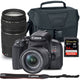 Canon EOS Rebel T8i with 18-55mm + 75-300mm III + Large Carry Case + 64GB Bundle Canon