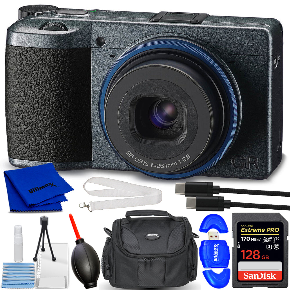 Ricoh GR IIIx Urban Edition Digital Camera 01158 - 9PC Accessory Bundle