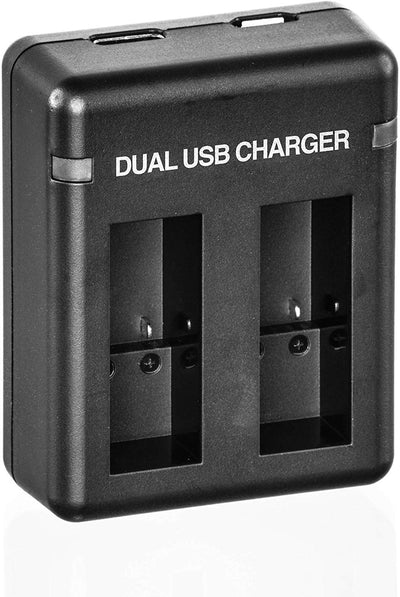 Dual USB Battery Charger for GoPro HERO8 HERO7 HERO6 HERO5 Batteries (Black)