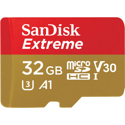 SanDisk Extreme 32GB microSDHC UHS-I Card - SDSQXAF-032G-GN6MN (No Adapter)