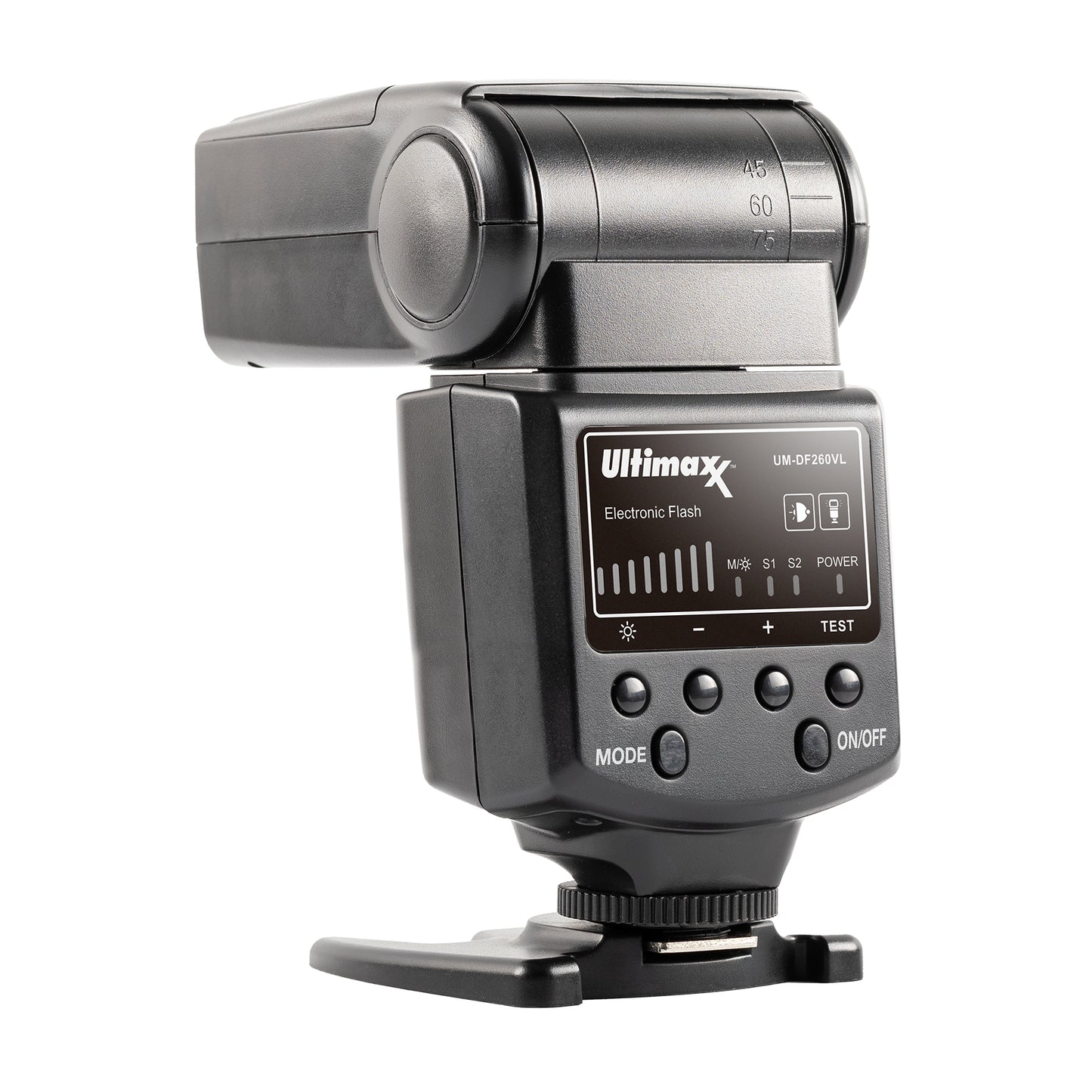 Ultimaxx Dynamic DF260VL Flash Speedlite with LED Light + 4x AA Batteries Bundle