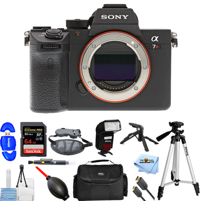 Sony Alpha a7R III Mirrorless Digital Camera (Body) 64GB + Flash + Tripod Bundle