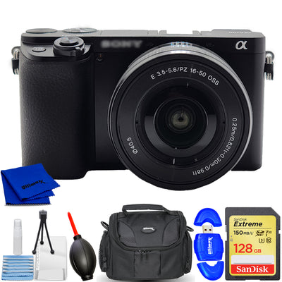 Sony a6100 Mirrorless Camera with 16-50mm Lens ILCE6100L/B - 7PC Accessory Kit