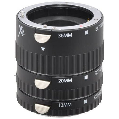 Xit XTETS Auto Focus Macro Extension Tube Set for Sony SLR Cameras (Black)