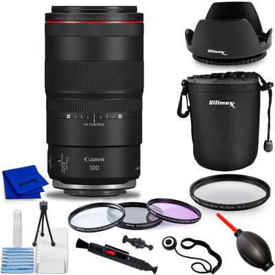 Canon RF 100mm f/2.8L Macro IS USM Lens With 12 Piece Accessory Bundle