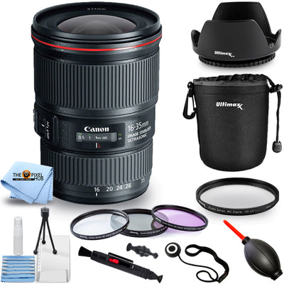 Canon EF 16-35mm f/4L IS USM Lens 9518B002 + Filter Kit + Lens Pouch Bundle