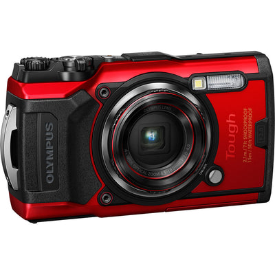 Olympus Tough TG-6 Digital Camera (Red) - Essential 32GB Bundle