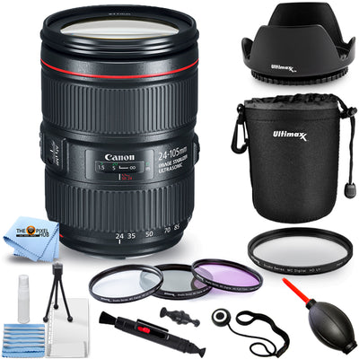 Canon EF 24-105mm f/4L IS II USM Lens + Filter Kit Bundle - New in White Box