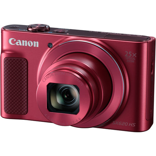 Canon PowerShot SX620 HS Digital Camera (Red) 1073C001 + Sandisk Ultra 32GB SD