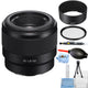 Sony FE Autofocus Motor 50mm f/1.8 Lens (Black) - Essential UV Filter Bundle Sony