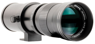 Ultimaxx 420-800mm f/8 Telephoto Zoom Lens + T-Mount for Nikon D850 D810 D750 D6