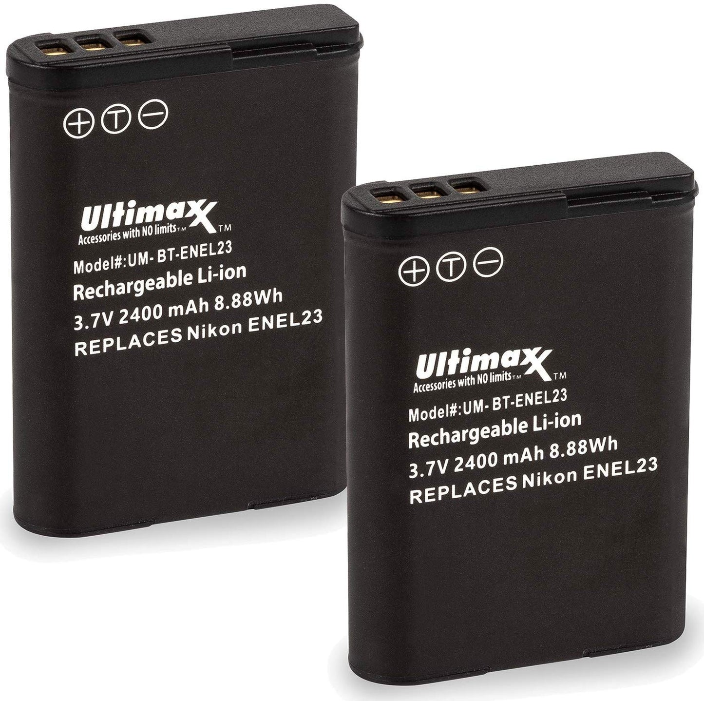 ULTIMAXX Replacement Battery and Travel Charger for Nikon EN-EL23