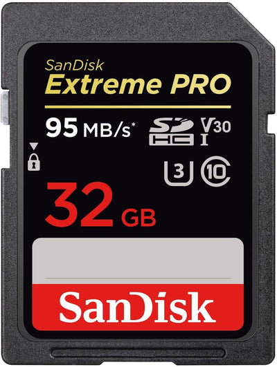 SanDisk Extreme Pro 95MB/S Class 10 32GB SDHC SD UHS-I U3 Flash Memory Card