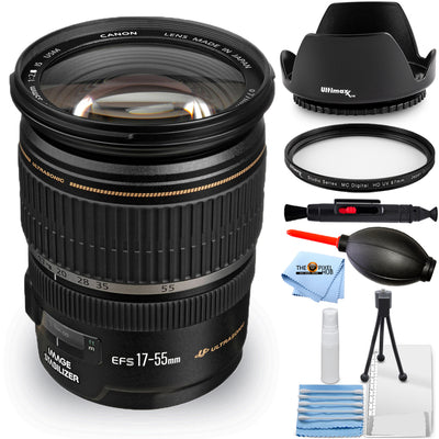 Canon EF-S 17-55mm f/2.8 IS USM Zoom Lens 1242B002 - Essential UV Filter Bundle