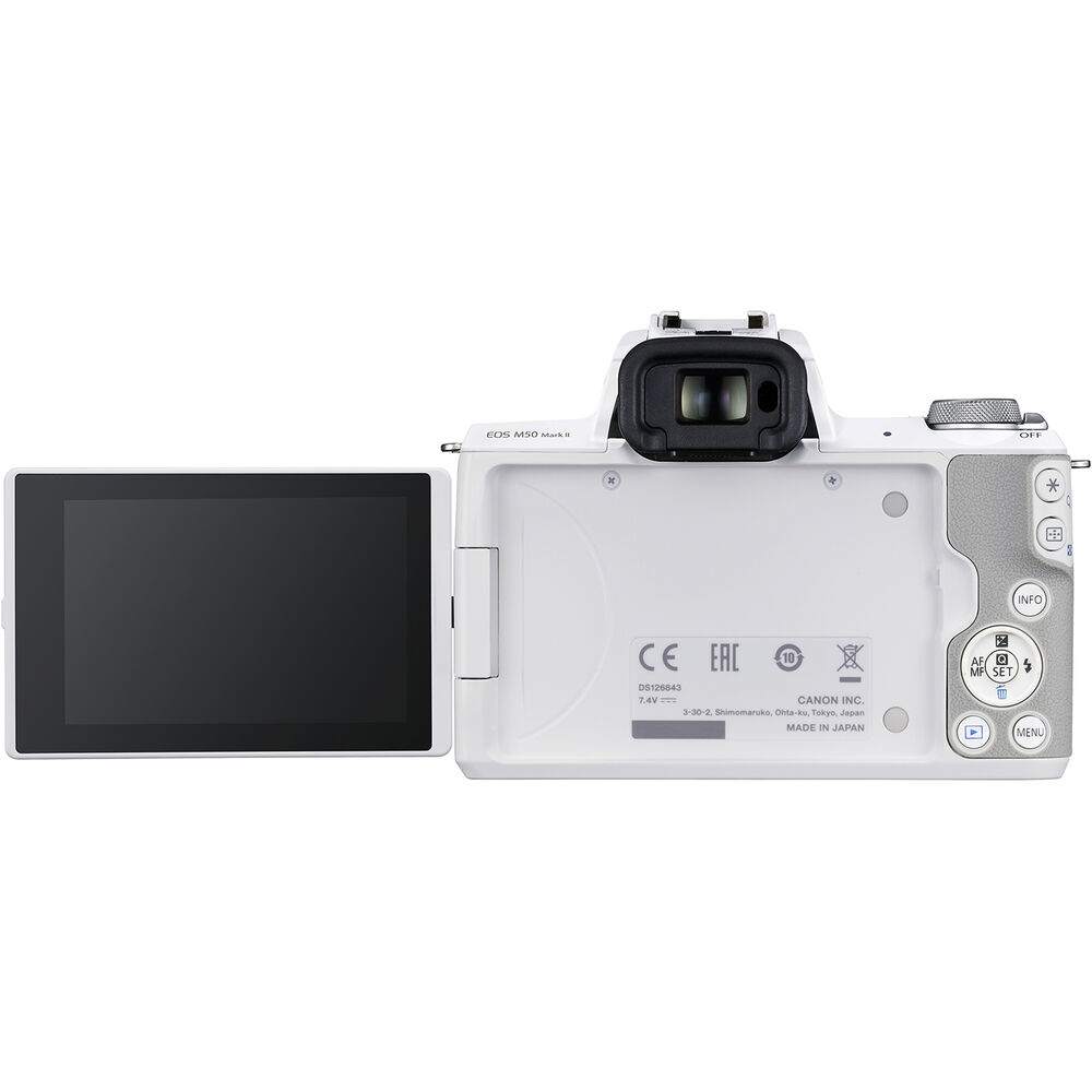 Canon EOS M50 Mark II Mirrorless Digital Camera (Body Only, White)