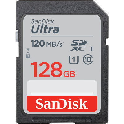 SanDisk 128GB Ultra SDHC UHS-I / Class 10 Memory Card 120MB/s SDSDUN4-128G-GN6IN