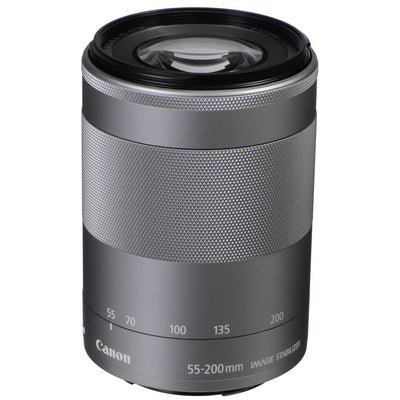 Canon EF-M 55-200mm f/4.5-6.3 IS STM Lens (Silver) - USED