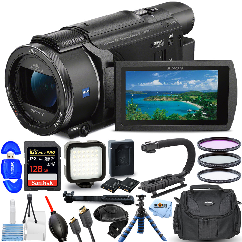 Sony FDR-AX53 4K Ultra HD Handycam Camcorder (Black) - 15PC Accessory Bundle