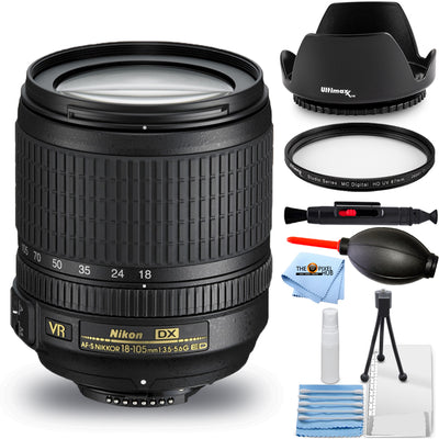 Nikon AF-S DX NIKKOR 18-105mm f/3.5-5.6G ED VR Lens - UV Bundle New in White Box