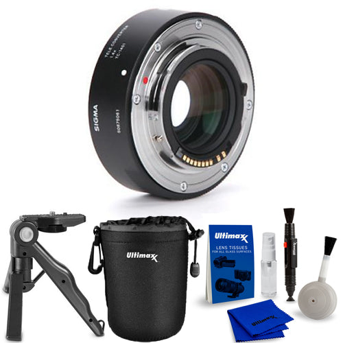 Sigma TC-1401 1.4x Teleconverter for Canon EF (Black) 879101 + Lens Pouch Bundle