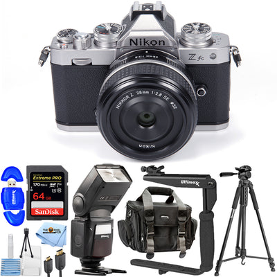 Nikon Zfc Mirrorless Camera with NIKKOR Z DX 16-50mm Silver Lens - 10PC Bundle
