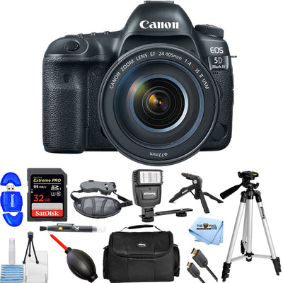 Canon EOS 5D Mark IV Camera with 24-105mm f/4L IS II USM Lens - 32GB Bundle