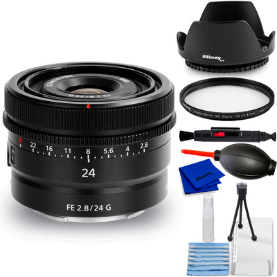 Sony FE 24mm f/2.8 G Lens SEL24F28G - 7PC Accessory Bundle